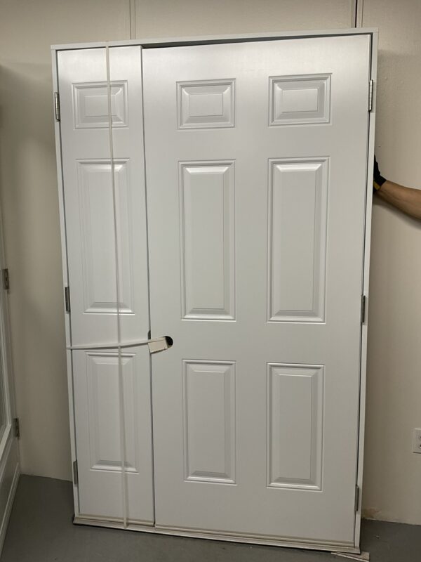 1283PA Porte d'acier 34"D Blanche Porte cabanon avec faux panneau