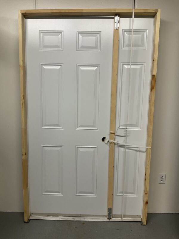 1283PA Porte d'acier 34"D Blanche Porte cabanon avec faux panneau – Image 2