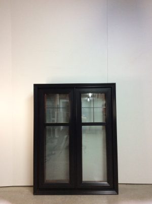 10441BH Fenêtre Battant HYBRIDE Noir 2 sect 1 ouvr 38 x 50