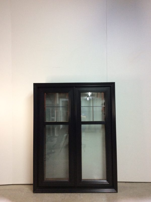 10441BH Fenêtre Battant HYBRIDE Noir 2 sect 1 ouvr 38 x 50
