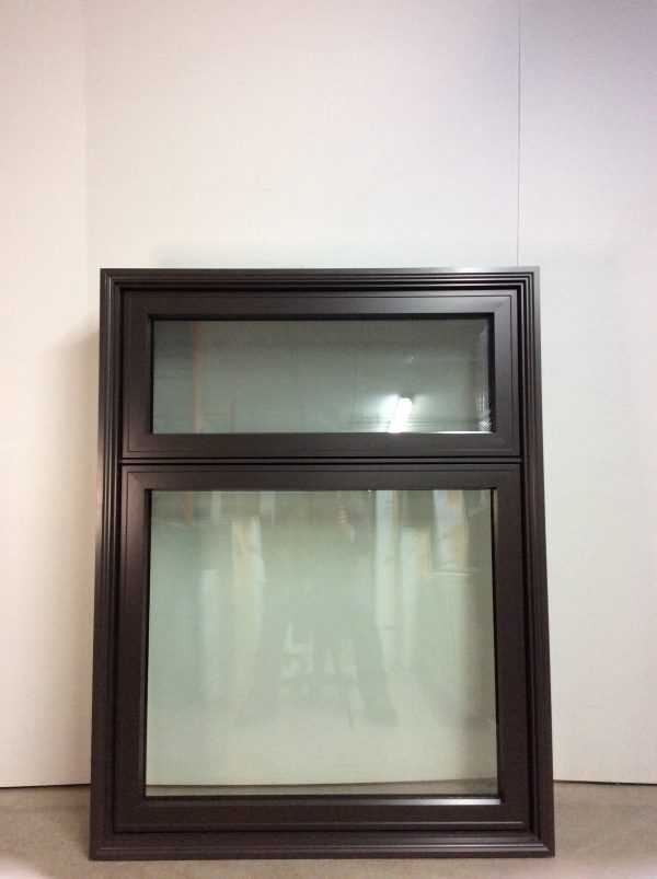10417JAH Fenêtre Jumelée Auvent HYBRIDE Brun Commercial Bas fixe haut auvent  44 x 57