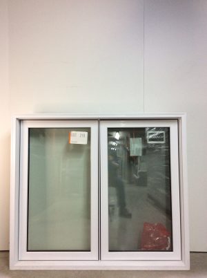 10449BP Fenêtre Battant PVC Blanc 2 sect 1 ouvr 55 1/2 x 48 1/2