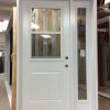 1242PA Porte d'acier 34"G Blanche Porte avec latéral clair unité guillotine astragal amovible 23x37