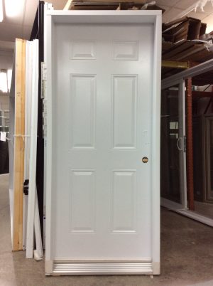 1243PA Porte d'acier 34"G Blanche Stock B