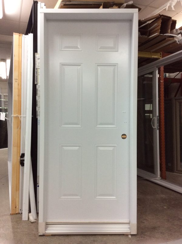1243PA Porte d'acier 34"G Blanche Stock B