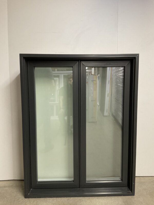 10538BP Fenêtre Battant PVC Minerai de fer 2 sect 1 ouvr 43 3/4 x 55 1/2