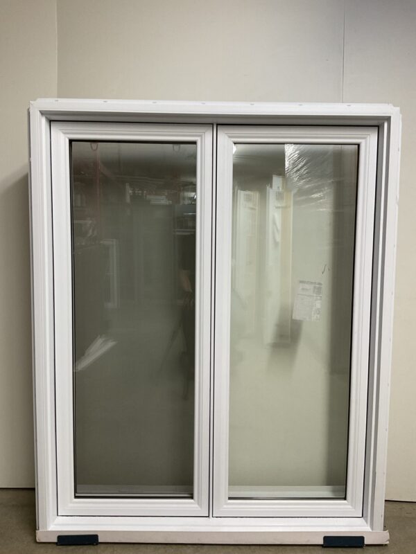 10545BP Fenêtre Battant PVC Blanc 2 sect 1 ouvr 50 1/4 x 62 1/4