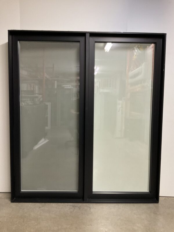 10553BH Fenêtre Battant HYBRIDE Noir 2 sect 1 ouvr 64 x 72