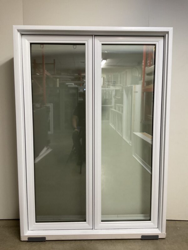 10559BP Fenêtre Battant PVC Blanc 2 sect 1 ouvr 49 1/4 x 62 1/2