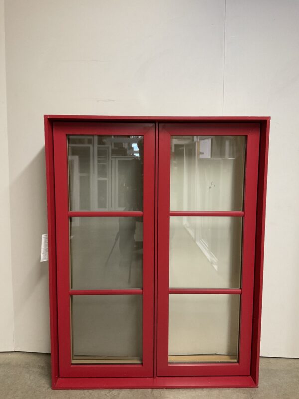 10570BH Fenêtre Battant HYBRIDE Rouge  2 sect 1 ouvr 41 1/2 x 53 1/2