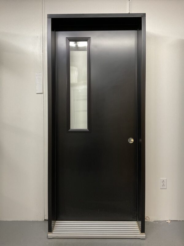 1331PA Porte d'acier 34"G Noire Verre clair 9 x 37